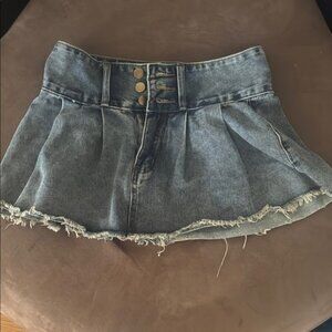 Blue Mini Skirt